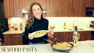 ScampiInspired Seafood Pasta  Vidal Blend  Wine amp Dine Ep 2 • Dietitian Illustrated Recipe [upl. by Ailecara]