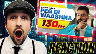 Amrit Maan Ft Dj Flow  Peg Di Waashna Full Video  Himanshi Khurana REACTION [upl. by Oiliduab23]