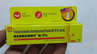 Kenacort 01 Oral Cream  Triamcinolone 01  Cream  Kenacort 01 Cream Uses Benefits Review [upl. by Tench]