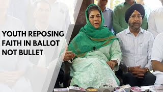 Youth Reposing Faith In Ballot Not Bullet  Mehbooba Mufti [upl. by Alejandrina]