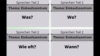 TELC A2 Almanca Sınavı Konuşma Sınavı 2 Bölüm Thema Einkaufszentrum Konu alışveriş merkezi [upl. by Nyrmac]