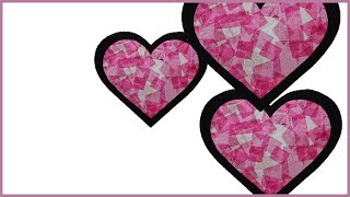 Valentines day craft Stained Glass Heart [upl. by Anik]