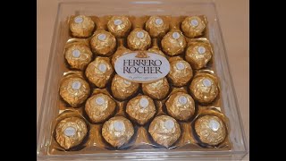 Ferrero Rocher chocolate Unboxing  Ferrero Rocher 24 piece box  Royal Ferrero Review  ferrero [upl. by Ailuy]