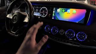 MercedesBenz W222 S350 araca Kablosuz Apple CarPlay ve Ambiyans Aydınlatma Uygulaması [upl. by Yerag789]