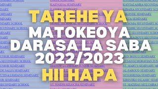 🔴BREAKING NEWS MATOKEO YA DARASA LA SABA 202223MATOKEO DARASA LA NNE 2022 NECTA RESULTS 2022 [upl. by Blainey]