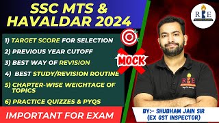 SSC MTS amp Havaldar 2024 Target score previous cutoffs revision strategy chapterwise weightage [upl. by Tristas]