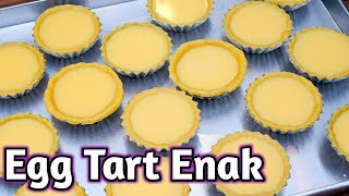 RESEP CARA MEMBUAT EGG TART ORIGINAL YANG ENAK [upl. by Llerot]