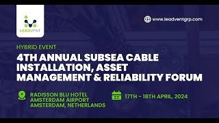 Dan Danskin  ALCATEL  4th Annual Subsea Cable Installation Asset Management amp Reliability Forum [upl. by Maram]