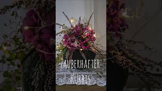 Zauberhafte Herbstdeko mit einem Kürbis 💜🩷🌿🕯 Herbstdekoration 🎃🍂 [upl. by Norina]