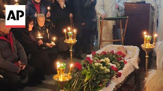 Scenes inside Moscow church during farewell ceremony for Alexei Navalny [upl. by Augie]