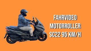 Fahrvideo Motorroller SC22 125 ccm 95 kmh [upl. by Zuleika823]