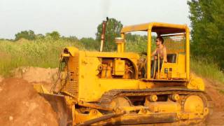 International Harvester TD18 Series 182 Bulldozer Pushing Dirt [upl. by Soinski]