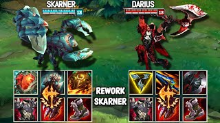 REWORK SKARNER vs DARIUS FULL BUILD FIGHTS amp Best Moments [upl. by Kennett]