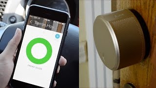 August Smart Lock amp Connect Review  Lock and Unlock Your Front Door Using A Smartphone [upl. by Aidualc]