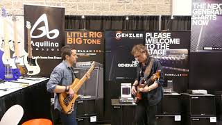 Aquilina Basses NAMM 2018 I Pascal Celma amp Pascal Mulot Jam [upl. by Imehon]