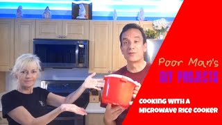 Poor Mans DIY Cooking With a Microwave Rice Cooker [upl. by Adnaram]