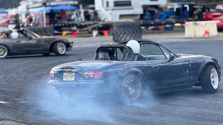 Evergreen Raceway Drifting Miata Tandems All Day [upl. by Ahtan393]