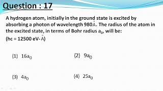 JEE Main 2019 physics solutions  A hydrogen atom initially in the ground state is excited by [upl. by Oribella761]