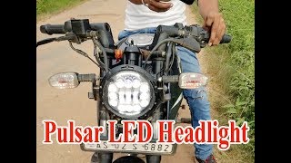 How to install 7quot LED Headlight on Pulsar 180 [upl. by Rubio]