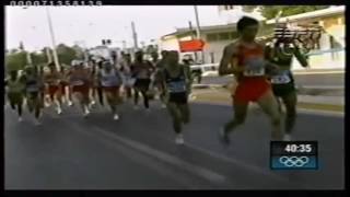 Vanderlei Cordeiro no início da Maratona de Atenas [upl. by Tegirb]