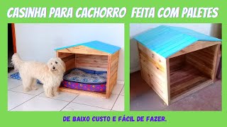 Como fazer casa de cachorro com paletes [upl. by Initirb]