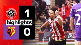 Sheffield United 10 Watford  EFL Championship highlights [upl. by Eilraep]