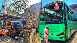 Handmade Passenger Bus Manufacturing Factory  They make buses without power tools [upl. by Asyram]