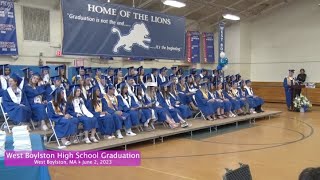 West Boylston High School Graduation 2023 [upl. by Kentigera]