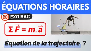 ÉQUATIONS HORAIRES du mouvement 🎯 Exercice BAC  Physique Terminale spécialité [upl. by Alger745]