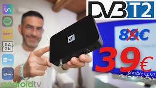 IL Miglior Decoder digitale Terrestre DVBT2 ANDROID TV Telesystem UP T2 4K [upl. by Portugal]