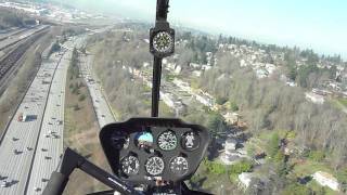 R44 Takeoff and landing KBFI [upl. by Roland]