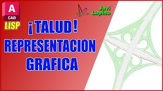 Representación grafica de talud terraplén relleno  desmonte corte pelospeines LISP Autocad [upl. by Anitneuq708]