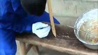 Forging a Ronin Elite Katana  Claying  How a Samurai Sword is Forged Part 2 [upl. by Aihsenyt4]