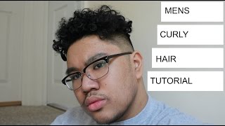 STRAIGHT TO CURLY HAIR MENS CURLY HAIR TUTORIAL MAN PERM  BRANCH1302 [upl. by Owens127]