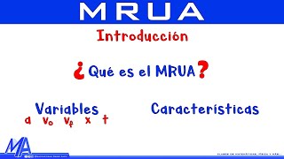 Introducción al MRUV o MRUA [upl. by Sankey]