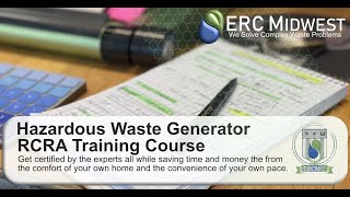 Register today for our Hazardous Waste Generator Training to get your Annual RCRA certification [upl. by Estele]