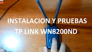 Adaptador TP LINK WN8200ND Rompemuros INSTALACIÓN Y PRUEBAS lostutosdenilson  Robar internet [upl. by Hercules133]