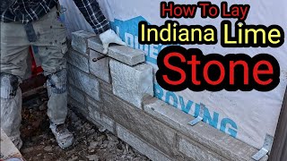 How To Lay Indiana Limestone DIY [upl. by Ahsircal]