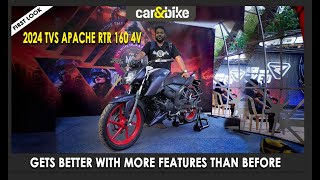 2024 TVS Apache RTR 160 4V First Look [upl. by Buderus]