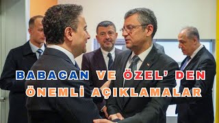 Ali Babacan ve Özgür Özel den önemli açıklamalar canlı özgürözel erken seçim alibabacan [upl. by Erusaert]