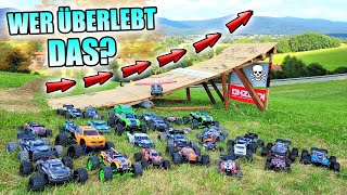 Welches RC AUTO fliegt am WEITESTEN  XXL WEITSPRUNG CONTEST [upl. by Harilda]