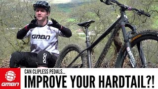 Do Clipless Pedals Improve Riding A Hardtail  MTB Skills [upl. by Wenger]