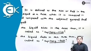 Definition of Capillarity with Expressions for Capillary Rise and Capillary Fall  Fluid Mechanics 1 [upl. by Aihsila516]