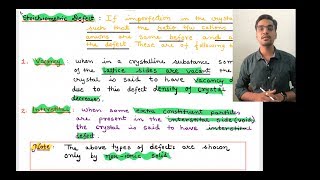 defects in solids  solid state  point  line  stoichiometry Schottky  Frenkel defect  part 1 [upl. by Anek701]