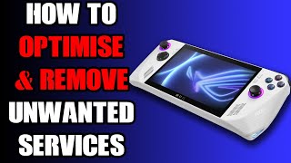 How To Optimize ROG Ally Z1 Windows 11 Handheld Reduce Boot Time amp Increase Performance [upl. by Akvir]