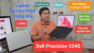 Dell Precision 5540  i7 9850H 12CPU  RAM 32GB SSD 512GB 156quot Full HD ips  VGA QuadPro T2000 [upl. by Maggs378]