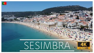 Sesimbra Portugal Drone Footage 4K  Praia da California [upl. by Leihcey390]