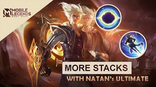 NATAN Tutorial How to combo with ULTIMATE MORE STACKS MLBB 2024  ENGLISH [upl. by Ahsinak825]