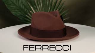 Ferrecci 100 Australian Wool Brown Crushable Fedora Hat [upl. by Siloa85]