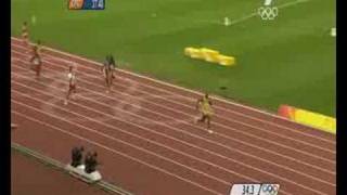 Beijing 2008 JAMAICA 4x100m FINAL FULL COMPETITION [upl. by Orban605]